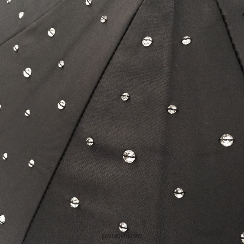 مظلة | 185n plat-34 s8 - مظلة سواروفسكي سوداء، قماش مزدوج PASOTTI Z446V518